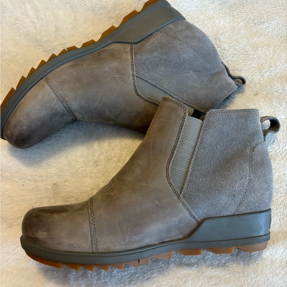 Sorel Evie Pull On Wedge Bootie Gray - Picture 10 of 14